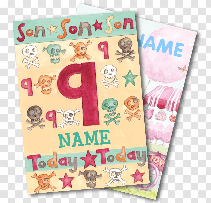 Paper Font - Text - 9th Birthday Transparent PNG