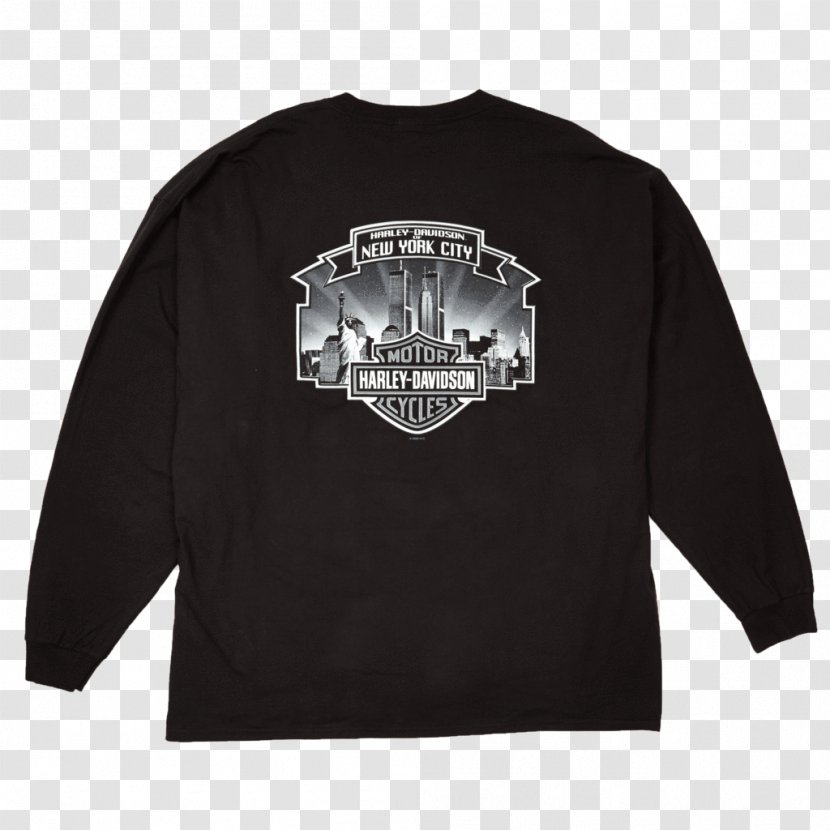 Long-sleeved T-shirt Hoodie - Zipper - Ny Skyline Transparent PNG