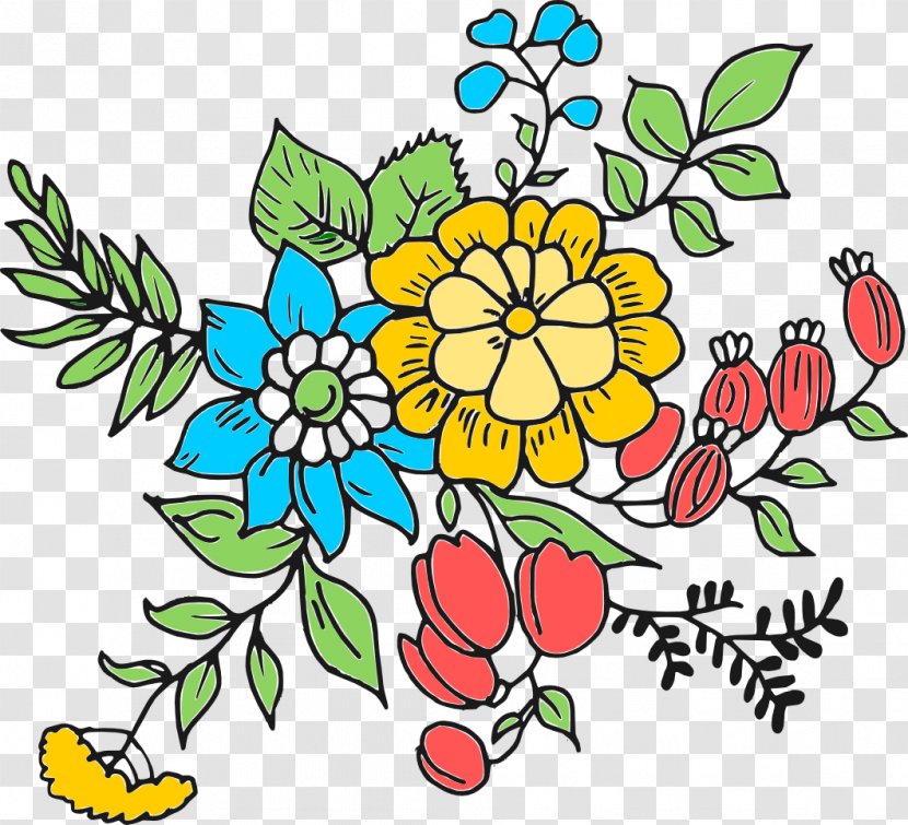 Flower Drawing Art Clip - Floral Design Transparent PNG