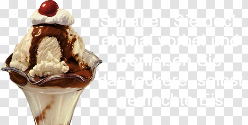 Sundae Ice Cream Cones Fudge Milkshake - Dame Blanche - Glass Transparent PNG