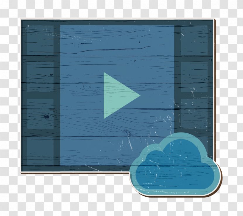 Interaction Assets Icon Movie Video Player - Rectangle Aqua Transparent PNG