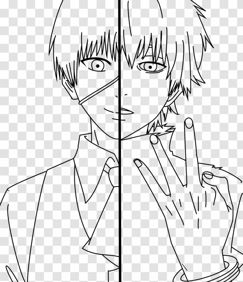 Tokyo Ghoul Drawing Line Art Sketch - Heart Transparent PNG