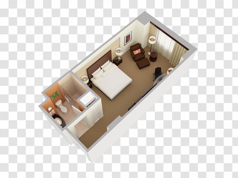3D Floor Plan Hotel Suite Transparent PNG