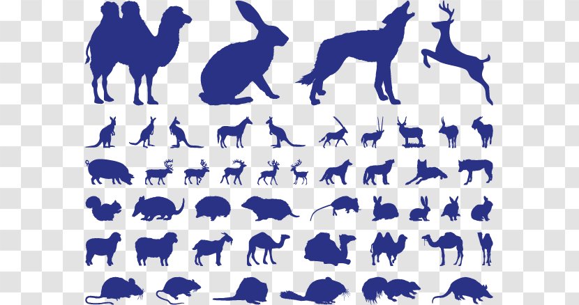 Easter Bunny Deer Rat Rabbit - Watercolor - Animal Silhouettes Collection Transparent PNG