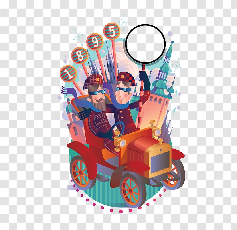 Euclidean Vector Wide-angle Lens Illustration - Text - Car Holding A Pictures Transparent PNG
