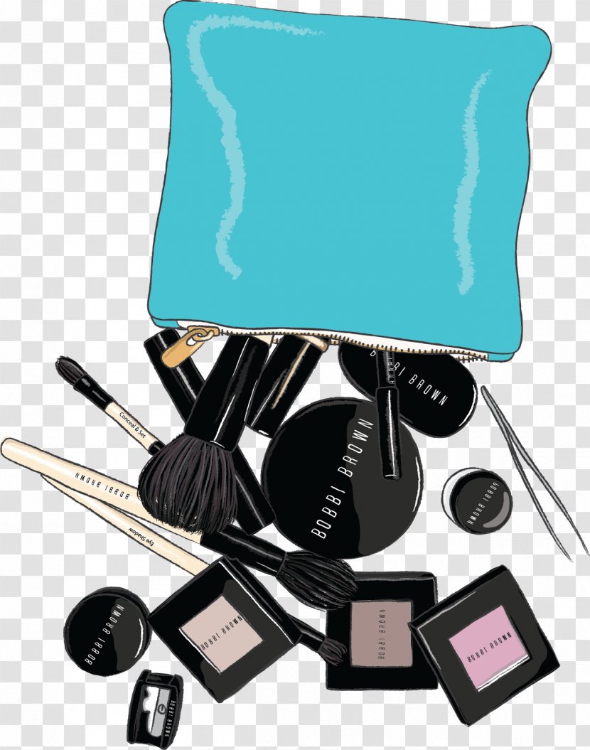 Cosmetics Make-Up Brushes Drawing Clip Art Foundation - Cartoon - Bateria Watercolor Transparent PNG