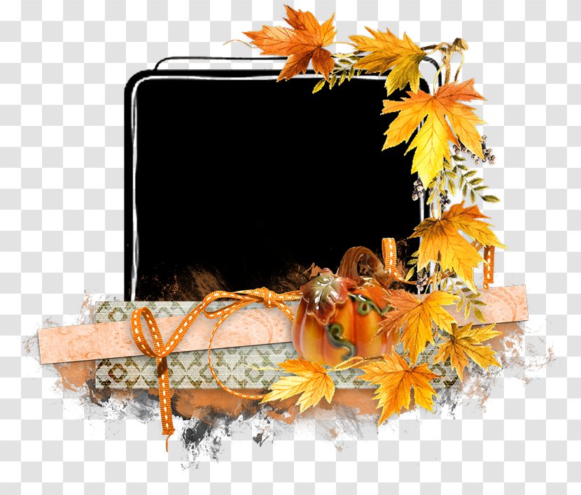 Autumn Season Floral Design Cut Flowers - Picture Frames Transparent PNG