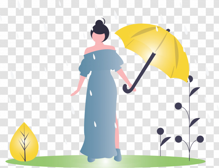 Raining Spring Woman Transparent PNG
