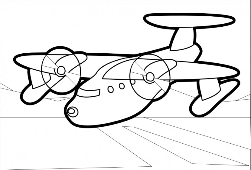 Airplane Aircraft Clip Art - Flower - Black And White Pictures Transparent PNG