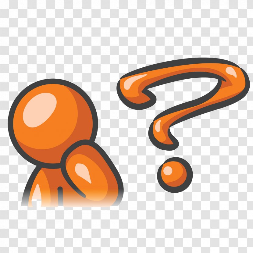 Clip Art Openclipart Animated Film GIF Question Mark - Orange - Thinking  Man Transparent PNG