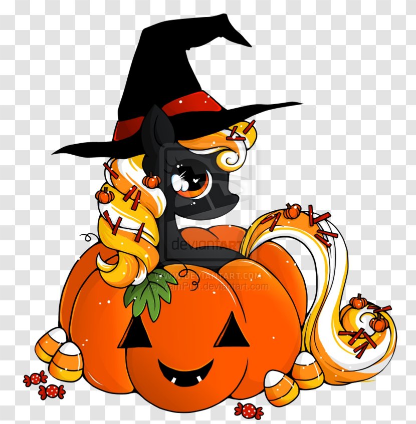 Jack-o'-lantern Pony Clip Art Halloween Pumpkin - Equestria Transparent PNG