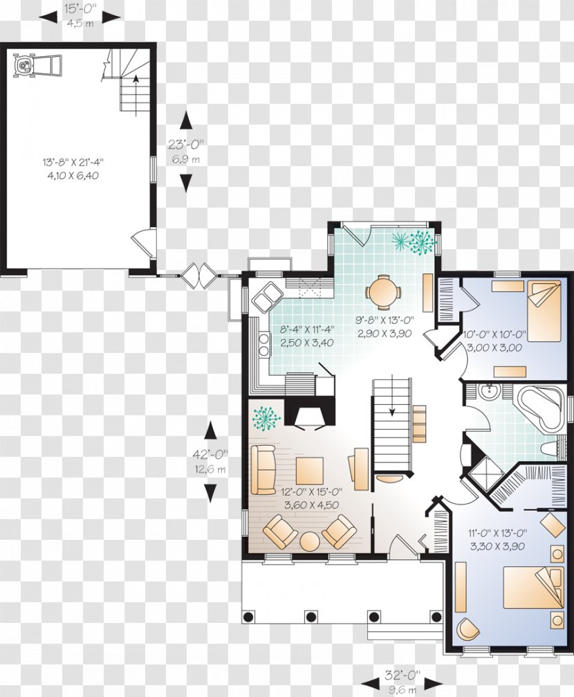 House Plan Garage Architecture - Architectural Transparent PNG