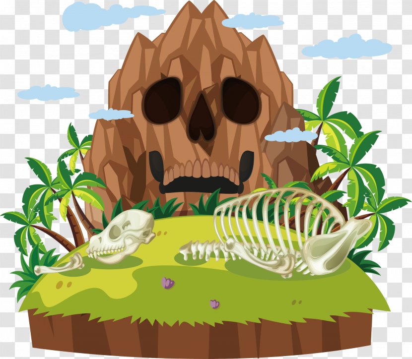 Drawing Skull Clip Art - Island - Horror Uninhabited Transparent PNG