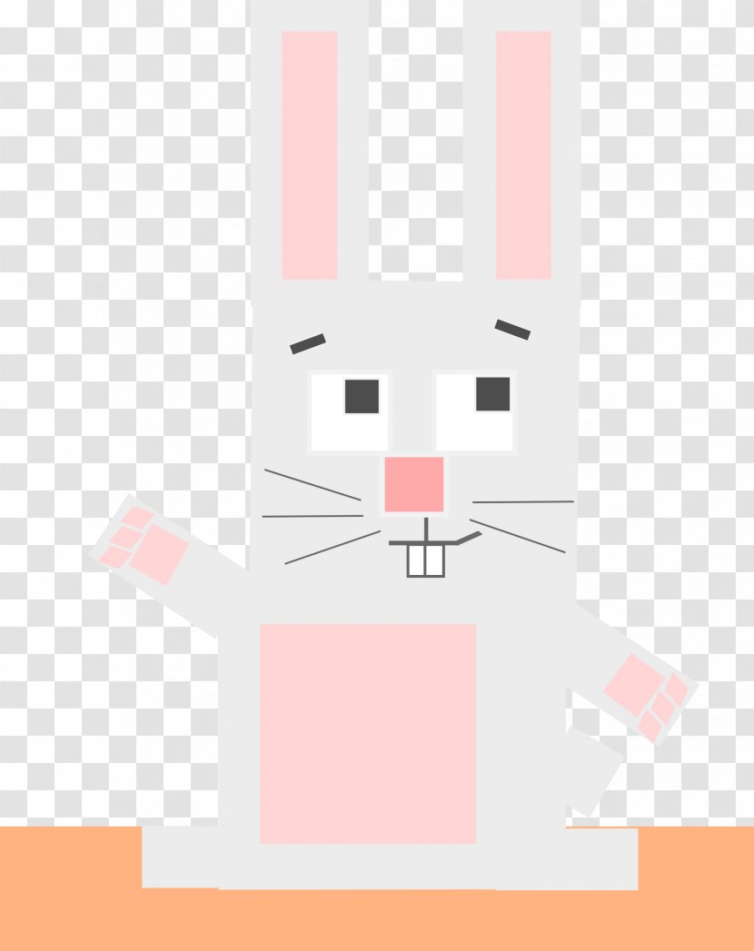 Cartoon European Rabbit Leporids Drawing - Squares Transparent PNG