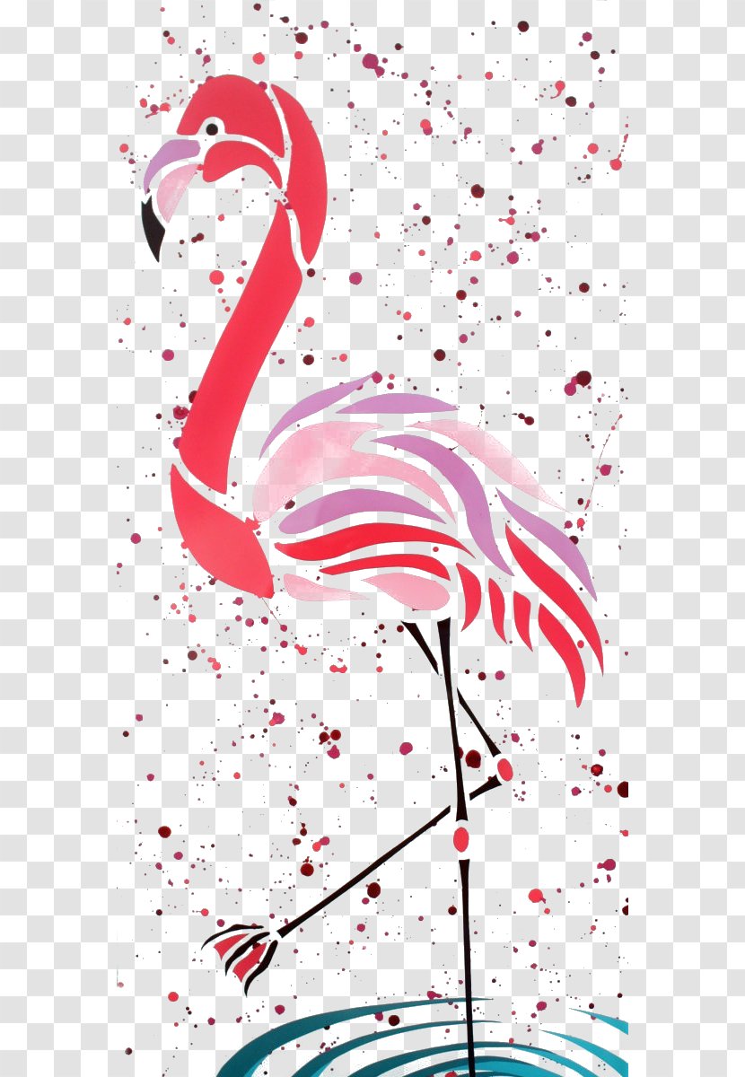 Flamingo Douchegordijn Watercolor Painting Drawing Curtain - Swan Transparent PNG
