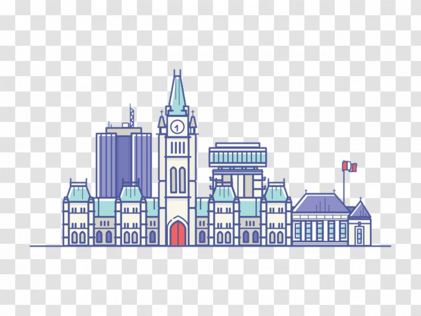 London Drawing Illustration - Royaltyfree - City Building Free To Pull The Material Transparent PNG