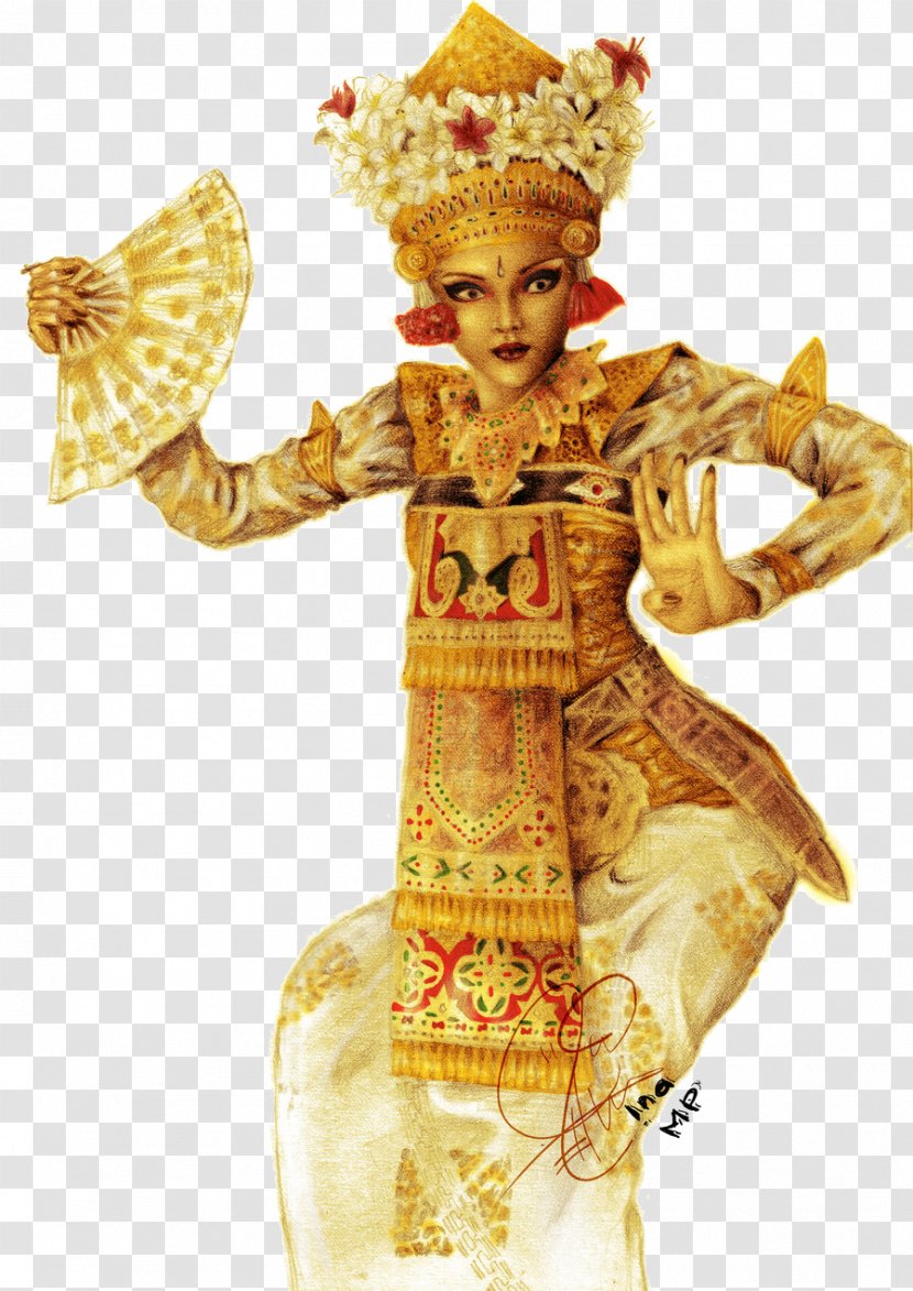 Balinese Dance People Legong - Folk - Yellow Dancer Transparent PNG