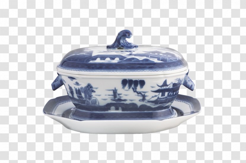 Tureen Lid Ceramic Pottery Tableware - Bowl - Blue China Plates Transparent PNG