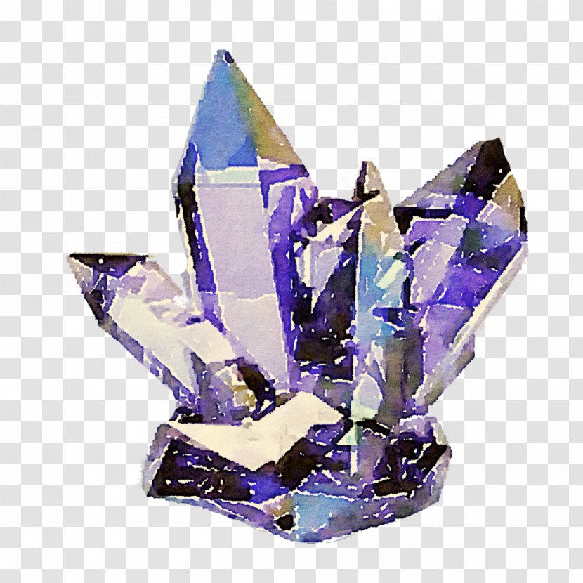 Minerals And Crystals Crystal Healing Quartz Metal-coated - Watercolor Purple Transparent PNG