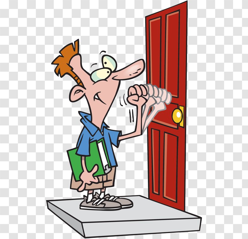 Door-to-door Clip Art - Cartoon - If Opportunity Doesn't Knock Build A Door Transparent PNG