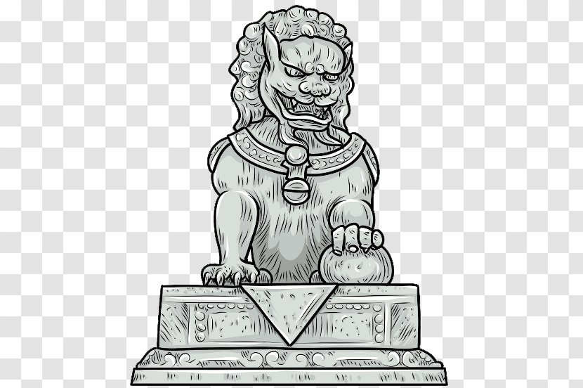 Statue Stone Carving Sculpture - Drawing - Lion Transparent PNG