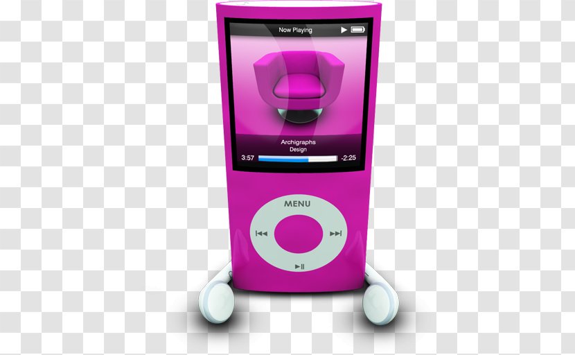 Gadget Purple Ipod Multimedia - Media Player - IPodPhonesPink Transparent PNG