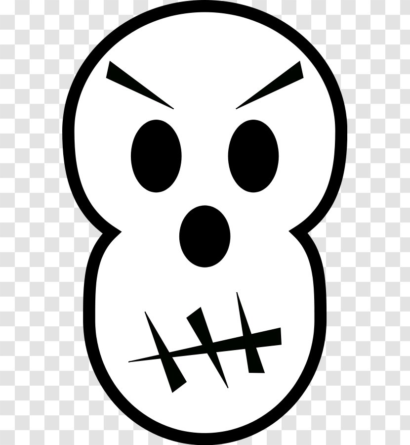Halloween White Clip Art - Funny Skull Transparent PNG