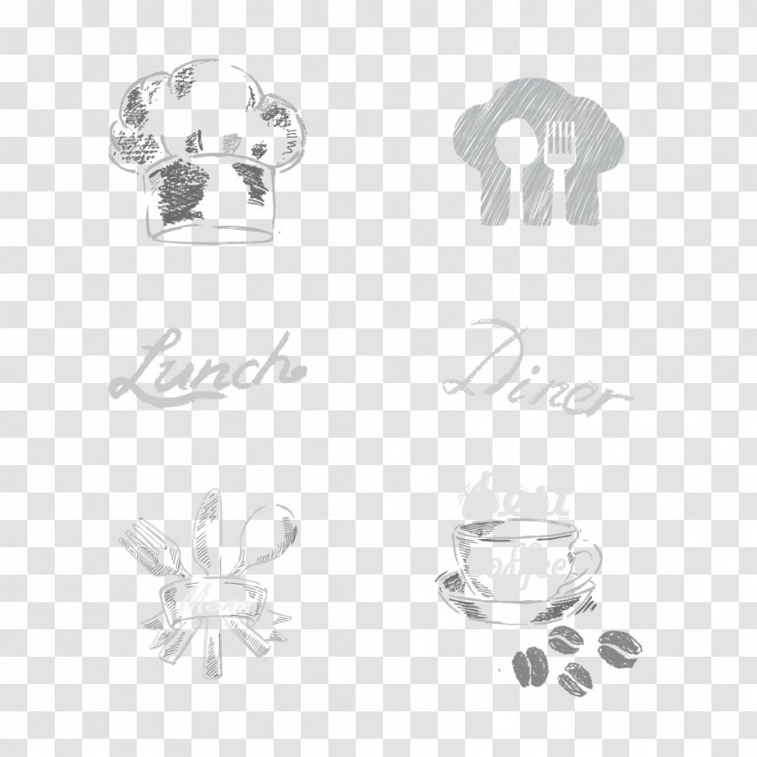 Coffee Cafe Restaurant Cook Knife And Fork Inn - Restaurants Element Vector Painted Chalk Transparent PNG