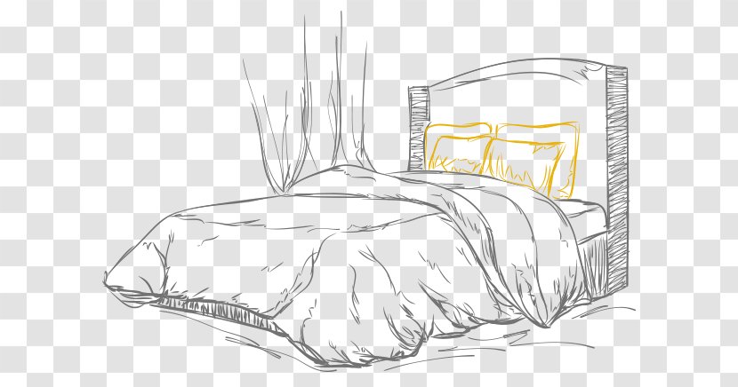 Sketch Furniture Bedroom Drawing - House - Bed Transparent PNG