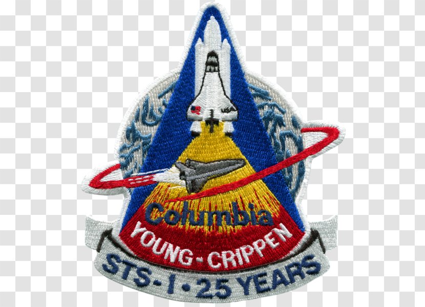 STS-1 Mission Patch Headgear Embroidered Space Shuttle - 25 Anniversary Transparent PNG