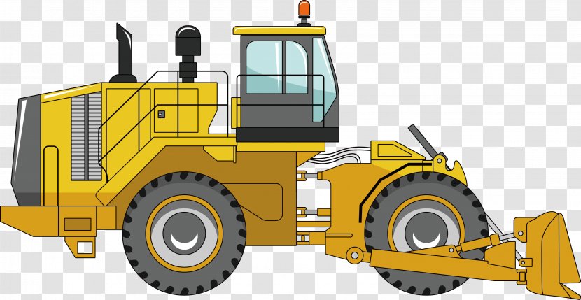 Bulldozer Heavy Equipment Excavator Machine Architectural Engineering - Large Transparent PNG