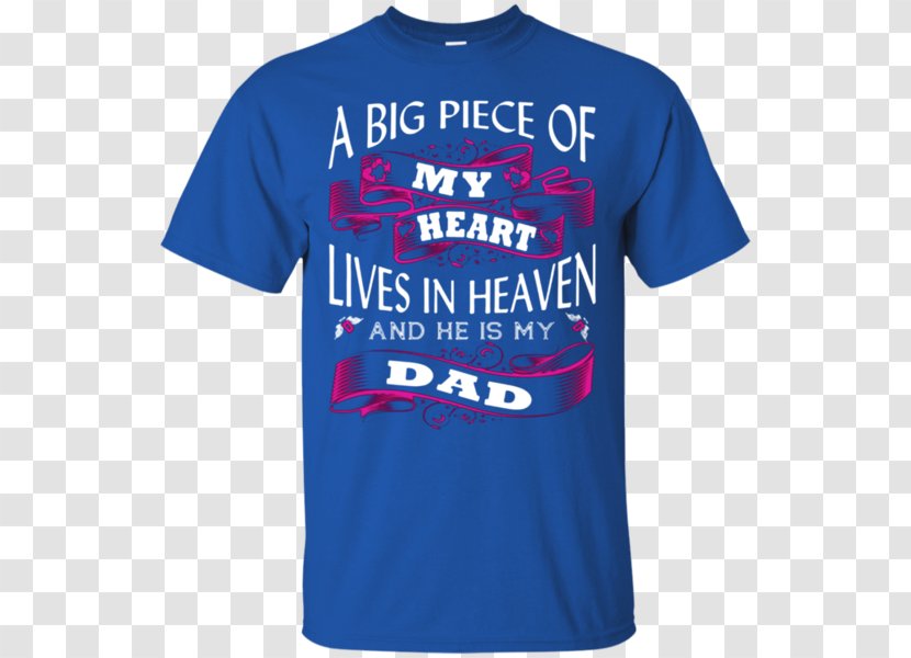 T-shirt Hoodie Clothing Top - Blue - Fathers Day In Heaven Transparent PNG