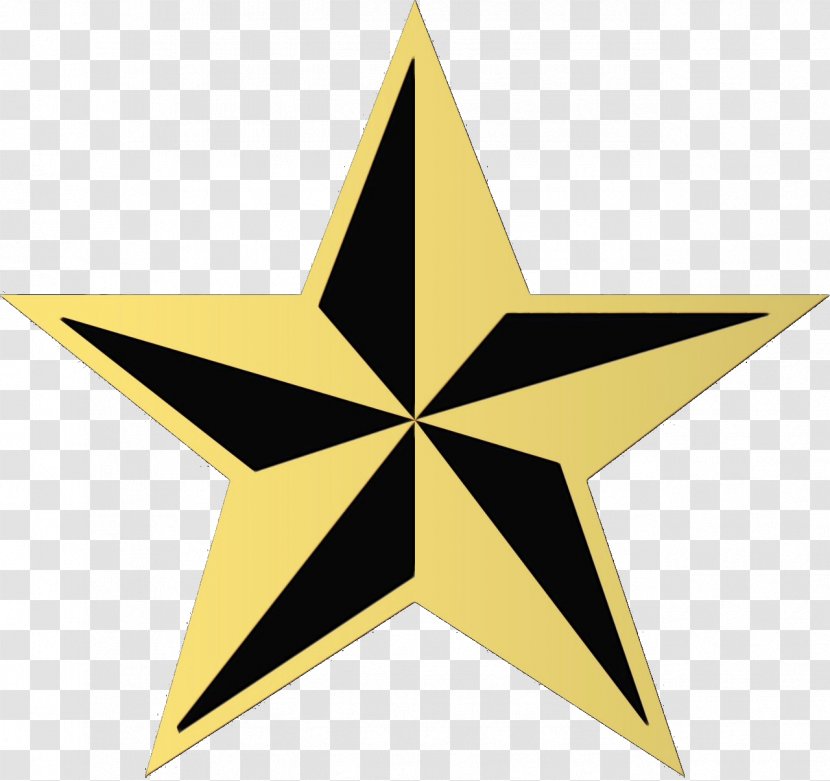 Texas Nautical Star Five-pointed Website - Wet Ink - Symbol Yellow Transparent PNG