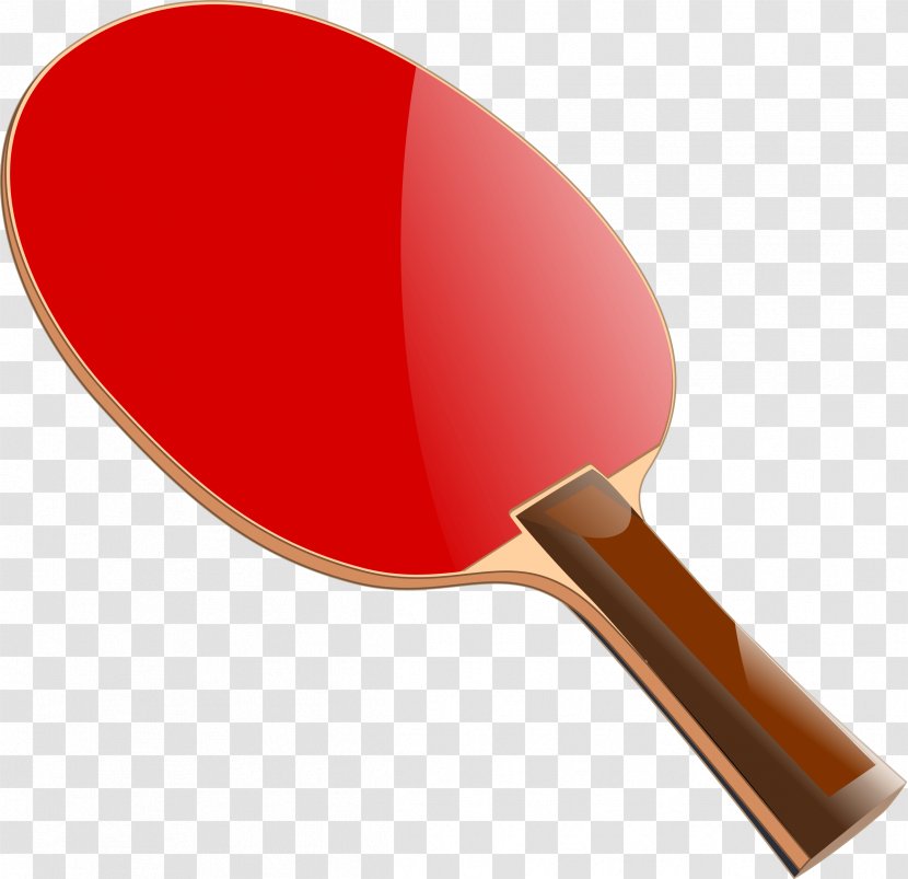 Table Tennis Racket Clip Art - Paddle - Red Transparent PNG