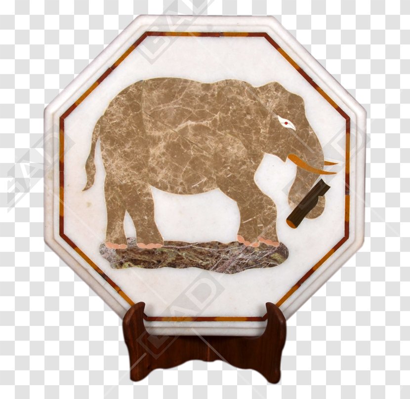 Marble Tile Indian Elephant Inlay - Singing Trees Benches Transparent PNG