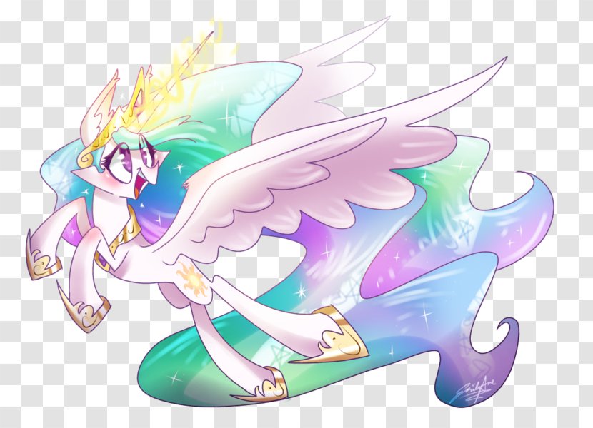 Pony Princess Celestia Winged Unicorn Equestria Daily Horse - Cartoon Transparent PNG