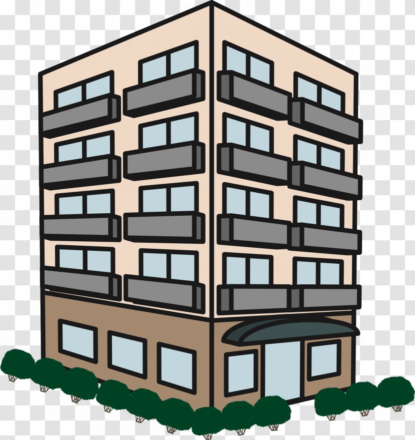 Apartment Building Condominium House Clip Art - Mixed Use Transparent PNG