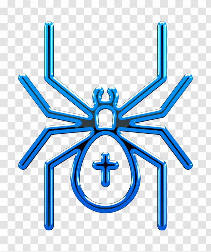 Halloween Icon Spider - Symmetry Electric Blue Transparent PNG