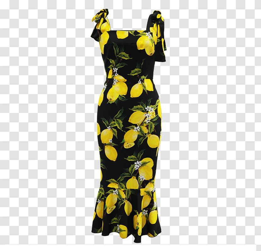 Skirt Cocktail Dress Woman - Silhouette - Lemon Yellow Transparent PNG