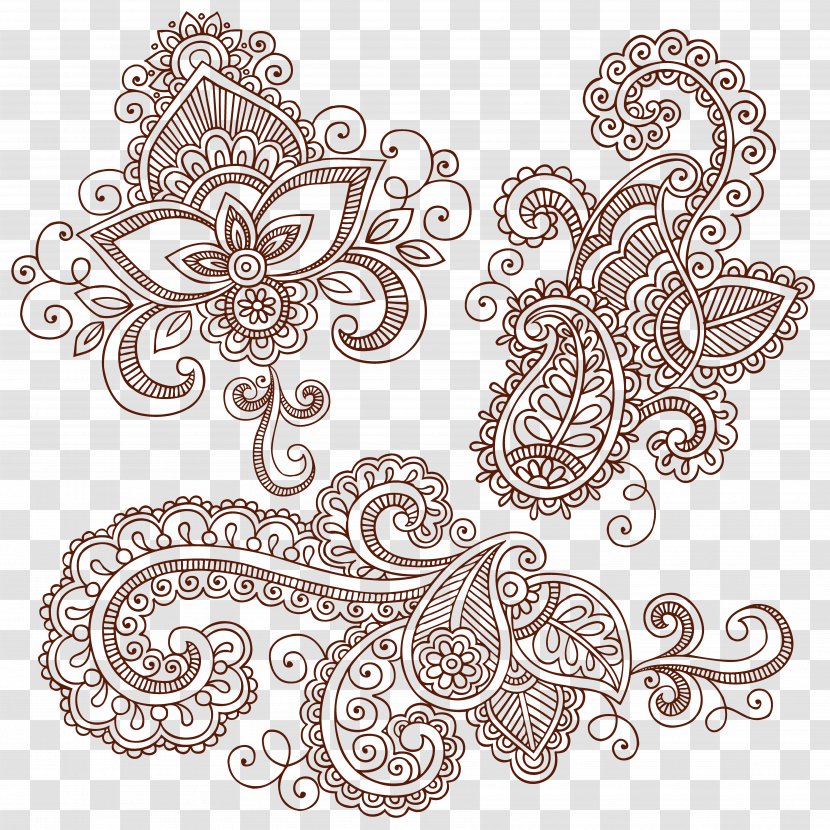 Mehndi Paisley Drawing Mandala - Royaltyfree - Fashion Ham Pattern Shading Vector Material Transparent PNG