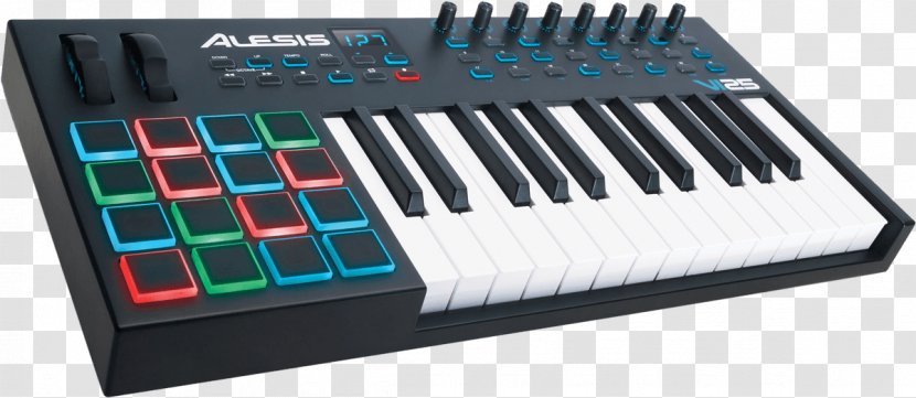 MIDI Controllers Keyboard Alesis VMINI Portable 25-Key USB-MIDI Controller VI25 - Tree - Musical Instruments Transparent PNG