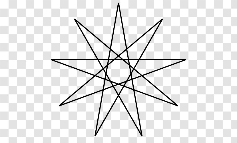 Enneagram Five-pointed Star Polygon - Monochrome Photography Transparent PNG