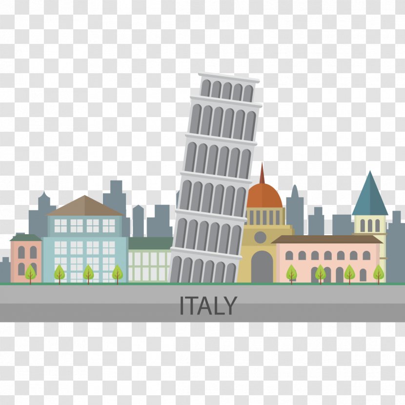 Leaning Tower Of Pisa Computer File - Italy - Vector Transparent PNG