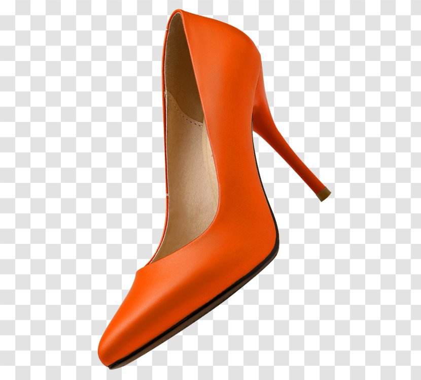 Shoe High-heeled Footwear Designer Gratis - An Orange High Heels Transparent PNG