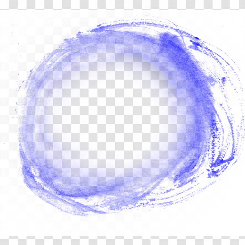 Ink Brush - Inkstick - Blue Circle Decoration Transparent PNG
