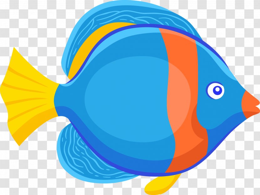 Fish Animation Drawing - Vertebrate - Blue Cartoon Vector Transparent PNG