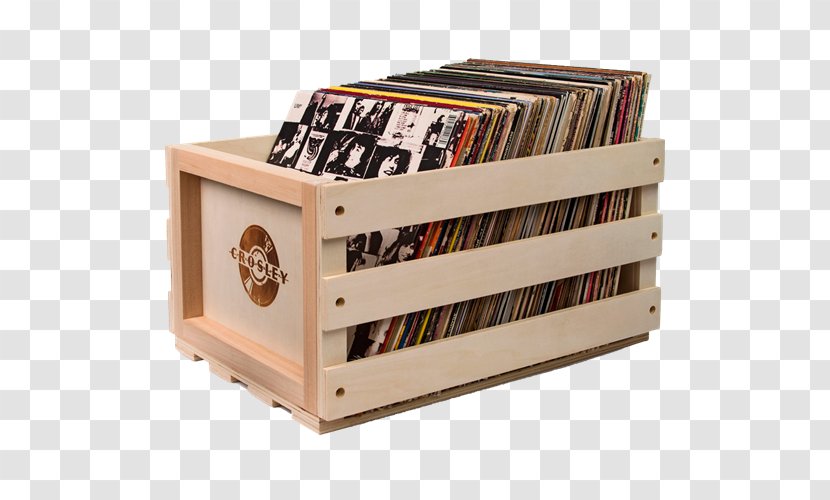 AC1004A-NA Record Storage Crate Holds Up To 75 Albums, NaturalFire-branded With The Iconic Crosley Logo By Phonograph Cruiser CR8005A CR8005D - Patrick Dab Transparent PNG