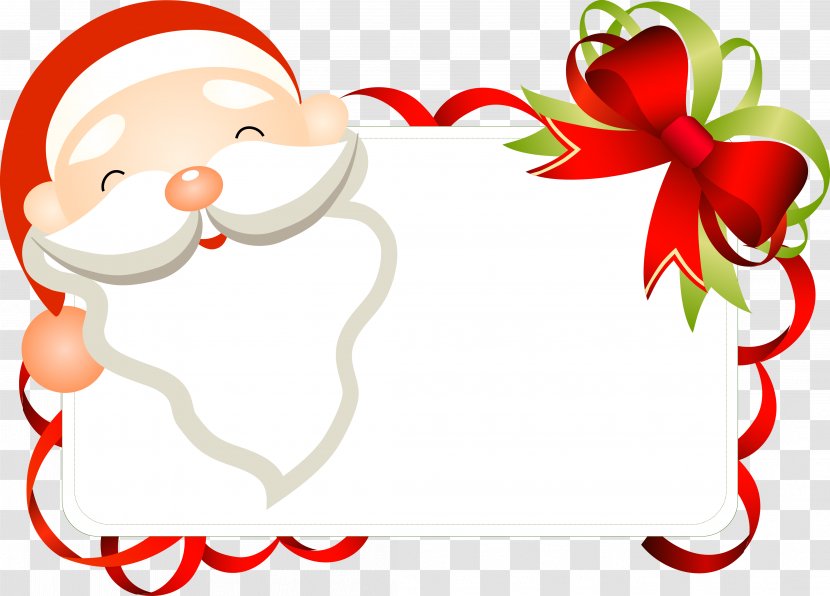 Santa Claus Christmas Card Ornament Decoration - Database Transparent PNG