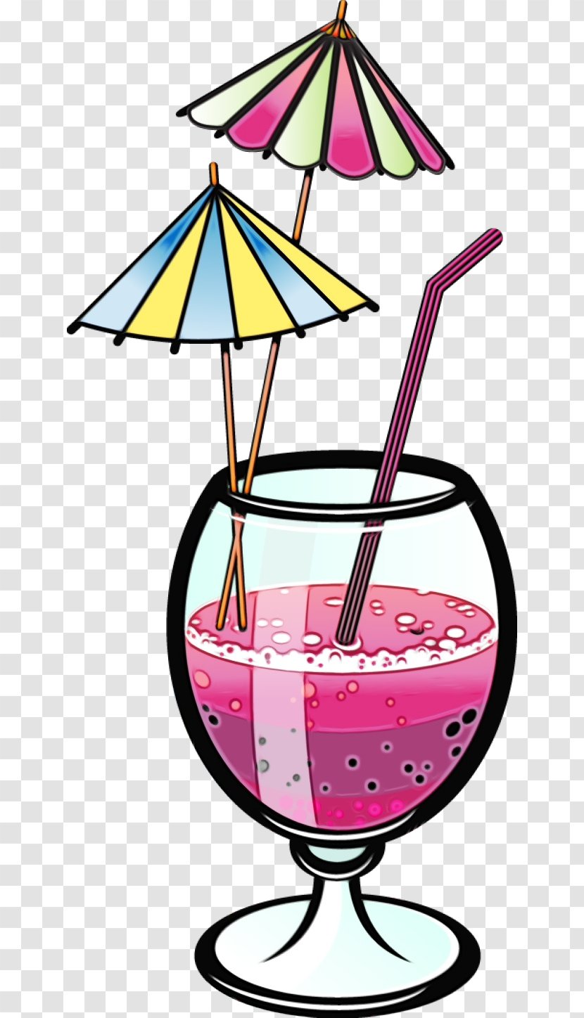 Watercolor Party - Umbrella - Bar Transparent PNG