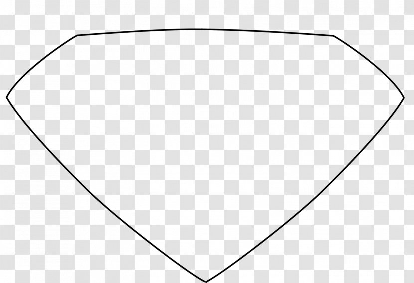 White Symmetry Area Angle Pattern - Empty Superman Logo Transparent PNG